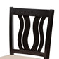 Fenton Modern and Contemporary Transitional Sand Fabric Upholstered and Dark Brown Finished Wood 2-Piece Counter Stool Set FredCo