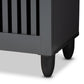 Fernanda Modern and Contemporary Dark Gray 3-Door Wooden Entryway Shoe Storage Wide Cabinet FredCo