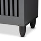 Fernanda Modern and Contemporary Dark Gray 4-Door Wooden Entryway Shoe Storage Cabinet FredCo