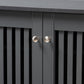 Fernanda Modern and Contemporary Dark Gray 4-Door Wooden Entryway Shoe Storage Cabinet FredCo