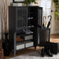 Fernanda Modern and Contemporary Dark Gray 4-Door Wooden Entryway Shoe Storage Cabinet FredCo