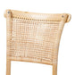 Fields Mid-Century Modern Brown Woven Rattan and Wood 2-Piece Cane Dining Chair Set FredCo