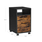 File Cabinet with 2 Drawers Rustic Brown FredCo