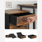 File Cabinet with 3 Drawers, Brown and Black FredCo