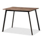 Filicia Modern Transitional Grey Faux Leather Effect Fabric Upholstered and Black Metal 5-Piece Dining Set FredCo