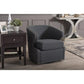 Finley Mid-century Modern Grey Fabric Upholstered Swivel Armchair FredCo