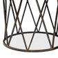 Finnick Modern Industrial Antique Black finished Metal End Table FredCo
