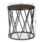 Finnick Modern Industrial Antique Black finished Metal End Table FredCo