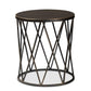 Finnick Modern Industrial Antique Black finished Metal End Table FredCo