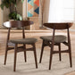 Flamingo Mid-Century Dark Walnut Wood Dining Chair (Set of 2) FredCo