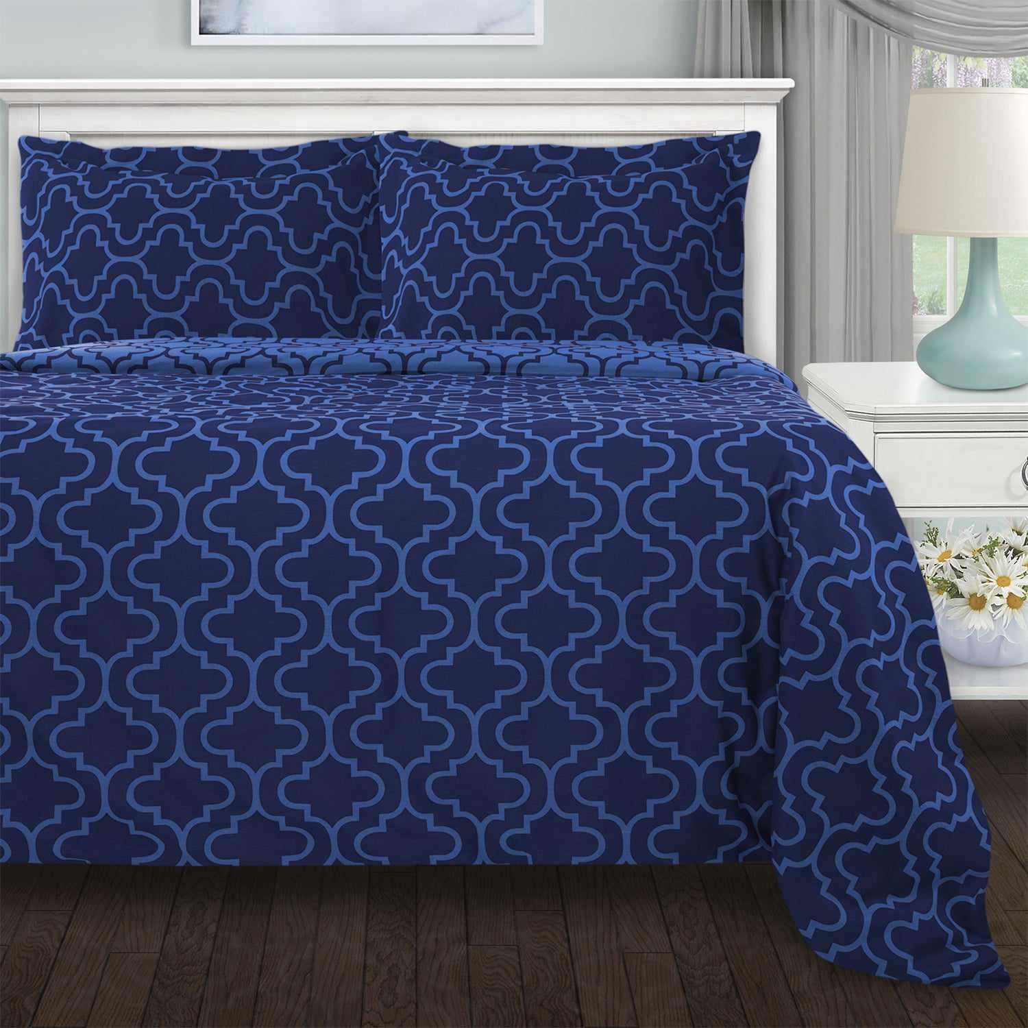 Flannel Paisley Duvet Cover and Pillow Sham Set FredCo