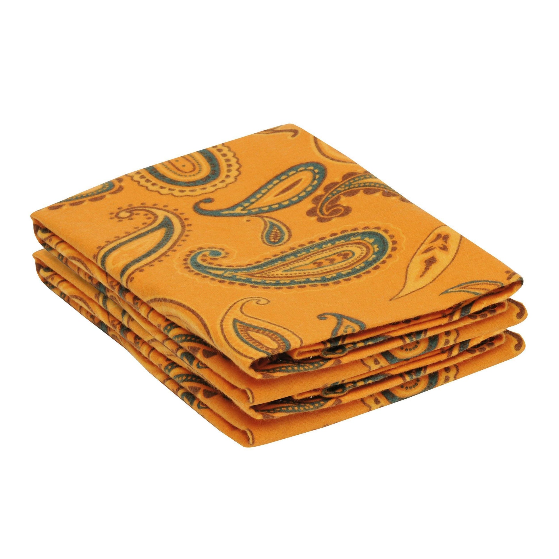 Flannel Paisley Pillowcases, 2-Piece, LightWeight, 5 Colors FredCo