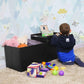 Flipping Lid Ottoman Bench 43” Black FredCo