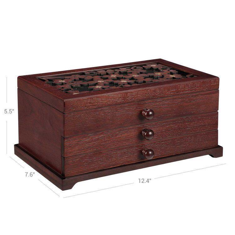 Floral Carving Jewelry Box FredCo