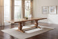 Florence Double 42" Pedestal Dining Table Rustic Smoke Coaster FredCo