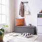 Folding Storage Ottoman Bench, Dark Grey FredCo