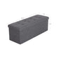 Folding Storage Ottoman Bench, Dark Grey FredCo