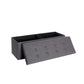 Folding Storage Ottoman Bench, Dark Grey FredCo