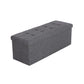 Folding Storage Ottoman Bench, Dark Grey FredCo