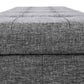 Folding Storage Ottoman Bench, Dark Grey FredCo