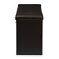 Foley Modern and Contemporary 2-tone Dark Brown and Oak Finishing Entryway Storage Cushioned Bench Shoe Rack Cabinet Organizer FredCo