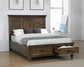 Franco 5-piece Eastern King Storage Bedroom Set Burnished Oak Coaster FredCo