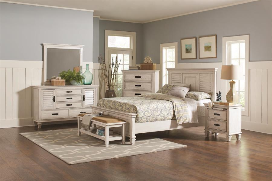 Franco Storage Platform Bedroom Set Coaster Queen 5 Piece FredCo