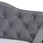 Freda Traditional and Transitional Grey Velvet Fabric Upholstered and Button Tufted Twin Size Daybed with Trundle FredCo