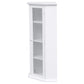 Freestanding Bathroom Cabinet with Glass Door, Corner Storage Cabinet, White FredCo