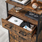 Freestanding Floor Cabinet Rustic Brown 42"H FredCo