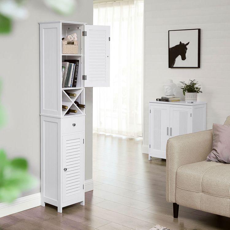 Freestanding Storage Cabinet White FredCo