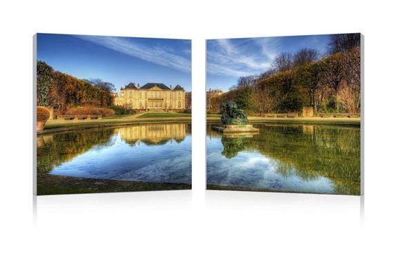 French Chateaux Mounted Photography Print Diptych FredCo