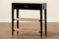 Freya Modern Bohemian Black Finished Bayur Wood 1-Drawer Console Table FredCo
