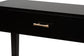 Freya Modern Bohemian Black Finished Bayur Wood 1-Drawer Console Table FredCo