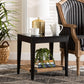 Freya Modern Bohemian Black Finished Bayur Wood End Table FredCo