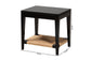 Freya Modern Bohemian Black Finished Bayur Wood End Table FredCo