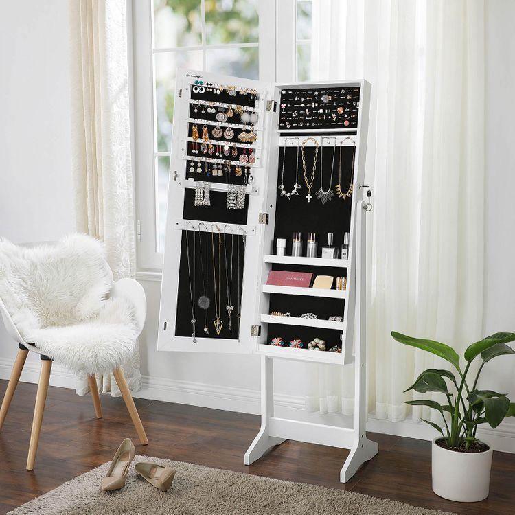 Full Mirrored Jewelry Cabinet FredCo
