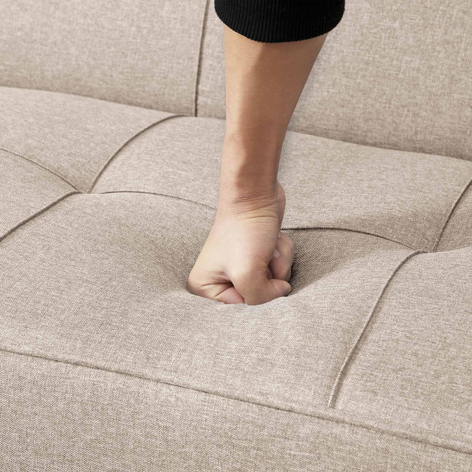 Futon Sofa Bed Beige FredCo