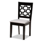Gabriel Modern and Contemporary Grey Fabric Upholstered and Dark Brown Finished Wood 6-Piece Dining Set FredCo
