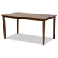 Gabriel Modern and Contemporary Grey Fabric Upholstered and Walnut Brown Finished Wood 6-Piece Dining Set FredCo