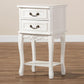 Gabrielle Traditional French Country Provincial White-Finished 2-Drawer Wood Nightstand FredCo