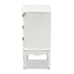 Gabrielle Traditional French Country Provincial White-Finished 3-Drawer Wood Nightstand FredCo