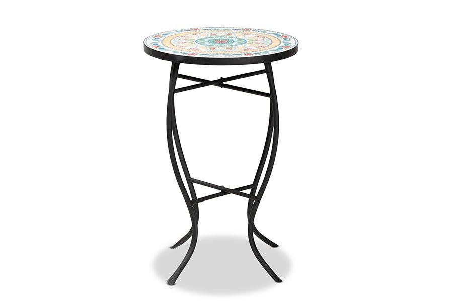 Gaenor Modern and Contemporary Black Metal and Multi-Colored Ceramic T