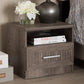 Gallia Modern and Contemporary Oak Brown Finished 1-Drawer Nightstand FredCo