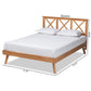 Galvin Modern and Contemporary Brown Finished Wood Queen Size Platform Bed FredCo