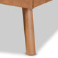 Galvin Modern and Contemporary Brown Finished Wood Queen Size Platform Bed FredCo