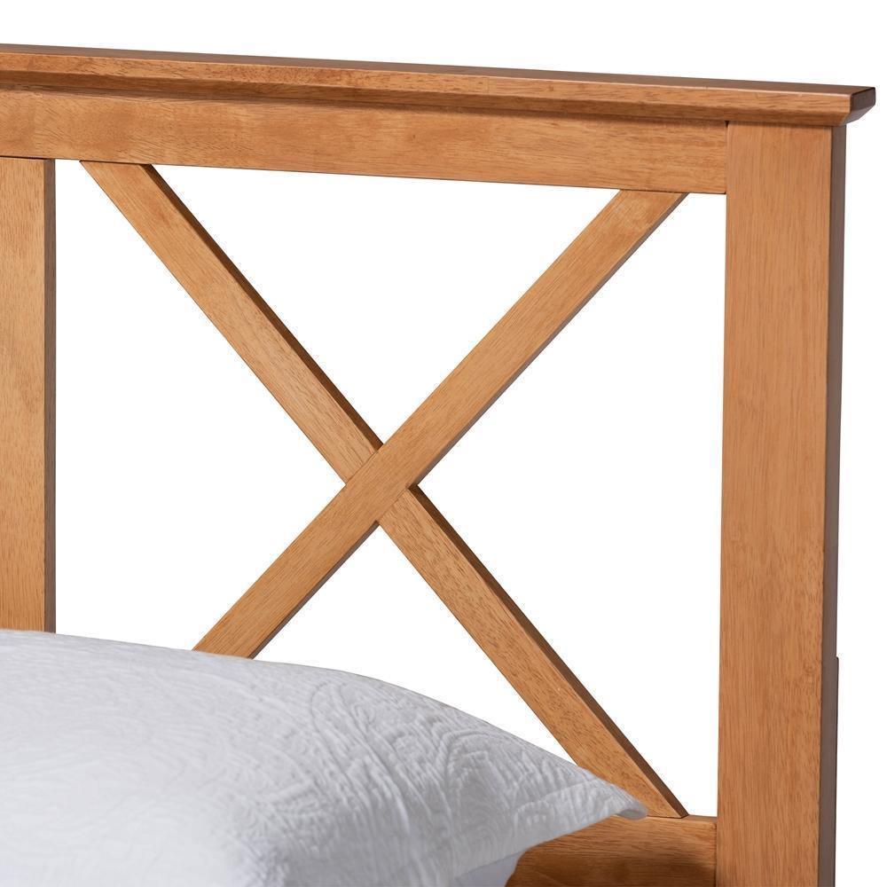 Galvin Modern and Contemporary Brown Finished Wood Queen Size Platform Bed FredCo