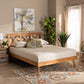 Galvin Modern and Contemporary Brown Finished Wood Queen Size Platform Bed FredCo