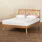 Galvin Modern and Contemporary Brown Finished Wood Queen Size Platform Bed FredCo
