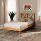 Galvin Modern and Contemporary Brown Finished Wood Twin Size Platform Bed FredCo